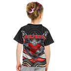 Dolphins Kid T Shirt The Scream of Lightning Eyes - Indigenous Dot Ripping Effect