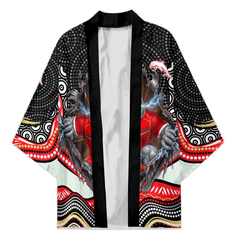 Dolphins Kimono The Scream of Lightning Eyes - Indigenous Dot Ripping Effect