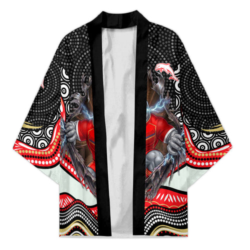 Dolphins Kimono The Scream of Lightning Eyes - Indigenous Dot Ripping Effect