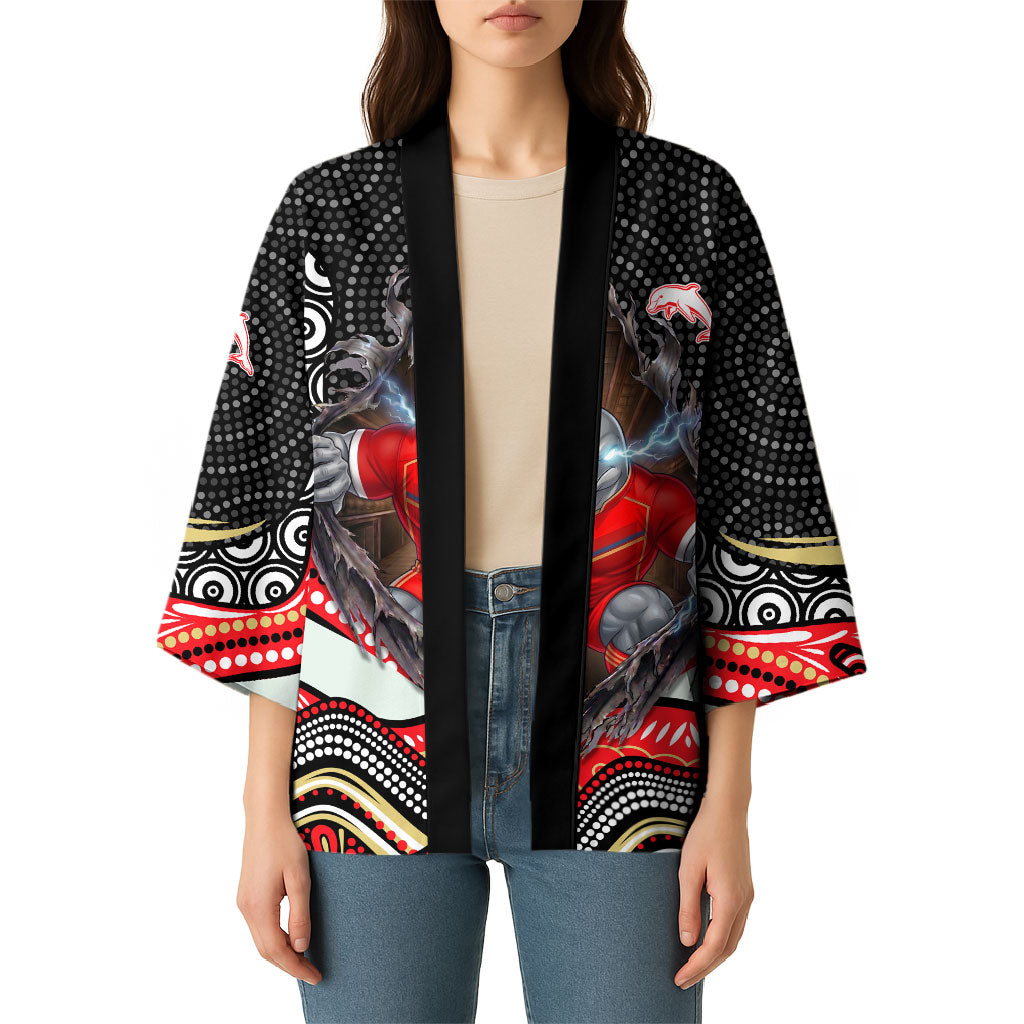 Dolphins Kimono The Scream of Lightning Eyes - Indigenous Dot Ripping Effect