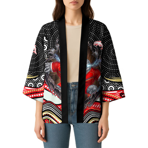 Dolphins Kimono The Scream of Lightning Eyes - Indigenous Dot Ripping Effect