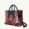 Dolphins Leather Bag The Scream of Lightning Eyes - Indigenous Dot Ripping Effect