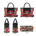 Dolphins Leather Bag The Scream of Lightning Eyes - Indigenous Dot Ripping Effect