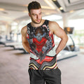 Dolphins Men Tank Top The Scream of Lightning Eyes - Indigenous Dot Ripping Effect