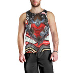 Dolphins Men Tank Top The Scream of Lightning Eyes - Indigenous Dot Ripping Effect