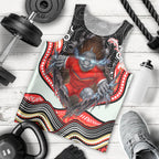 Dolphins Men Tank Top The Scream of Lightning Eyes - Indigenous Dot Ripping Effect