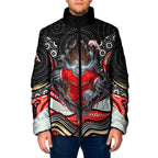 Dolphins Padded Jacket The Scream of Lightning Eyes - Indigenous Dot Ripping Effect