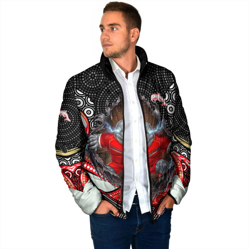 Dolphins Padded Jacket The Scream of Lightning Eyes - Indigenous Dot Ripping Effect