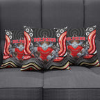 Dolphins Pillow Cover The Scream of Lightning Eyes - Indigenous Dot Ripping Effect