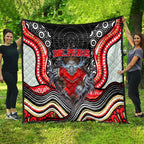 Dolphins Quilt The Scream of Lightning Eyes - Indigenous Dot Ripping Effect