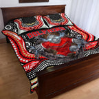 Dolphins Quilt Bed Set The Scream of Lightning Eyes - Indigenous Dot Ripping Effect
