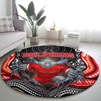 Dolphins Round Carpet The Scream of Lightning Eyes - Indigenous Dot Ripping Effect