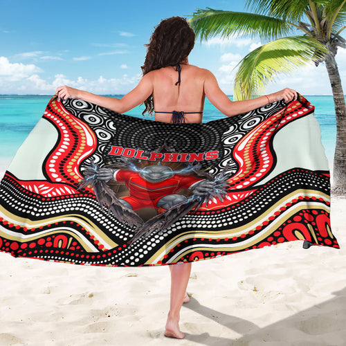 Dolphins Sarong The Scream of Lightning Eyes - Indigenous Dot Ripping Effect