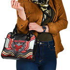 Dolphins Shoulder Handbag The Scream of Lightning Eyes - Indigenous Dot Ripping Effect