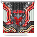 Dolphins Shower Curtain The Scream of Lightning Eyes - Indigenous Dot Ripping Effect
