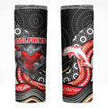 Dolphins Skinny Tumbler The Scream of Lightning Eyes - Indigenous Dot Ripping Effect