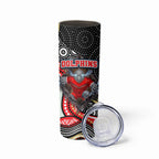 Dolphins Skinny Tumbler The Scream of Lightning Eyes - Indigenous Dot Ripping Effect