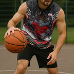 Dolphins Sleeveless Hoodie The Scream of Lightning Eyes - Indigenous Dot Ripping Effect