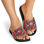 Dolphins Slide Sandals The Scream of Lightning Eyes - Indigenous Dot Ripping Effect