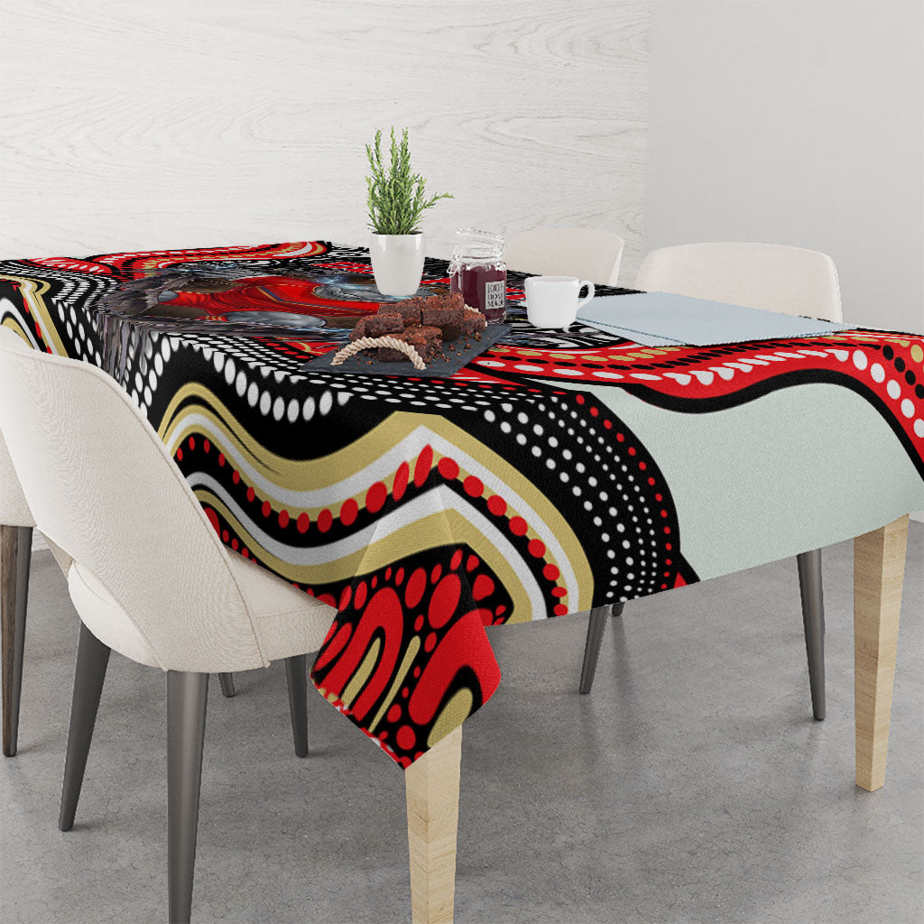 Dolphins Tablecloth The Scream of Lightning Eyes - Indigenous Dot Ripping Effect