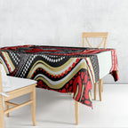 Dolphins Tablecloth The Scream of Lightning Eyes - Indigenous Dot Ripping Effect