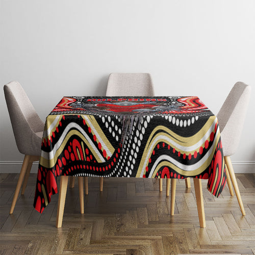 Dolphins Tablecloth The Scream of Lightning Eyes - Indigenous Dot Ripping Effect