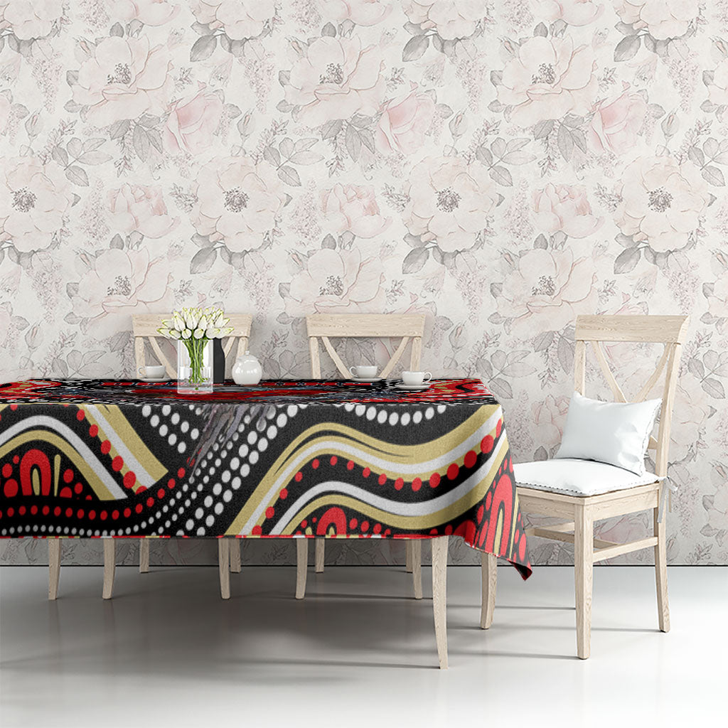 Dolphins Tablecloth The Scream of Lightning Eyes - Indigenous Dot Ripping Effect