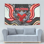 Dolphins Tapestry The Scream of Lightning Eyes - Indigenous Dot Ripping Effect