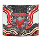 Dolphins Tapestry The Scream of Lightning Eyes - Indigenous Dot Ripping Effect