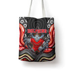 Dolphins Tote Bag The Scream of Lightning Eyes - Indigenous Dot Ripping Effect
