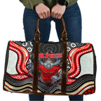 Dolphins Travel Bag The Scream of Lightning Eyes - Indigenous Dot Ripping Effect
