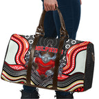 Dolphins Travel Bag The Scream of Lightning Eyes - Indigenous Dot Ripping Effect