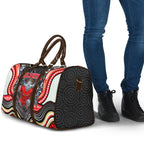 Dolphins Travel Bag The Scream of Lightning Eyes - Indigenous Dot Ripping Effect
