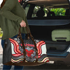 Dolphins Travel Bag The Scream of Lightning Eyes - Indigenous Dot Ripping Effect