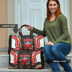 Dolphins Travel Bag The Scream of Lightning Eyes - Indigenous Dot Ripping Effect