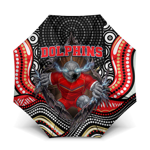 Dolphins Umbrella The Scream of Lightning Eyes - Indigenous Dot Ripping Effect