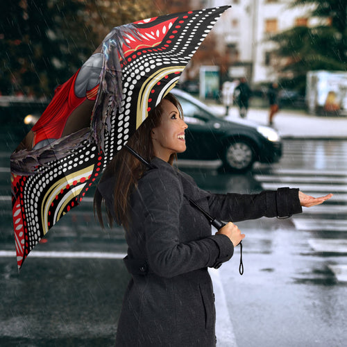 Dolphins Umbrella The Scream of Lightning Eyes - Indigenous Dot Ripping Effect
