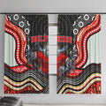 Dolphins Window Curtain The Scream of Lightning Eyes - Indigenous Dot Ripping Effect