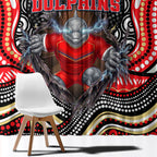 Dolphins Window Curtain The Scream of Lightning Eyes - Indigenous Dot Ripping Effect