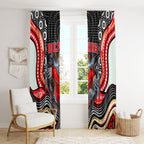 Dolphins Window Curtain The Scream of Lightning Eyes - Indigenous Dot Ripping Effect