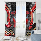 Dolphins Window Curtain The Scream of Lightning Eyes - Indigenous Dot Ripping Effect