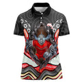 Dolphins Women Polo Shirt The Scream of Lightning Eyes - Indigenous Dot Ripping Effect