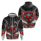 Dolphins Zip Hoodie The Scream of Lightning Eyes - Indigenous Dot Ripping Effect