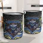 North Queensland Cowboys Laundry Basket The Scream of Lightning Eyes - Indigenous Dot Ripping Effect