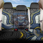 North Queensland Cowboys Back Car Seat Cover The Scream of Lightning Eyes - Indigenous Dot Ripping Effect