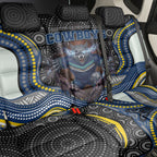 North Queensland Cowboys Back Car Seat Cover The Scream of Lightning Eyes - Indigenous Dot Ripping Effect