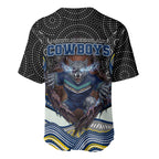 North Queensland Cowboys Baseball Jersey The Scream of Lightning Eyes - Indigenous Dot Ripping Effect
