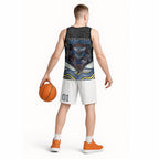 North Queensland Cowboys Basketball Jersey The Scream of Lightning Eyes - Indigenous Dot Ripping Effect