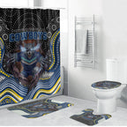 North Queensland Cowboys Bathroom Set The Scream of Lightning Eyes - Indigenous Dot Ripping Effect