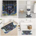 North Queensland Cowboys Bathroom Set The Scream of Lightning Eyes - Indigenous Dot Ripping Effect